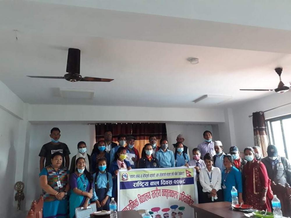 वक्तृत्वकला प्रतियोगितामा कालिकादेवी माविका छात्र प्रथम